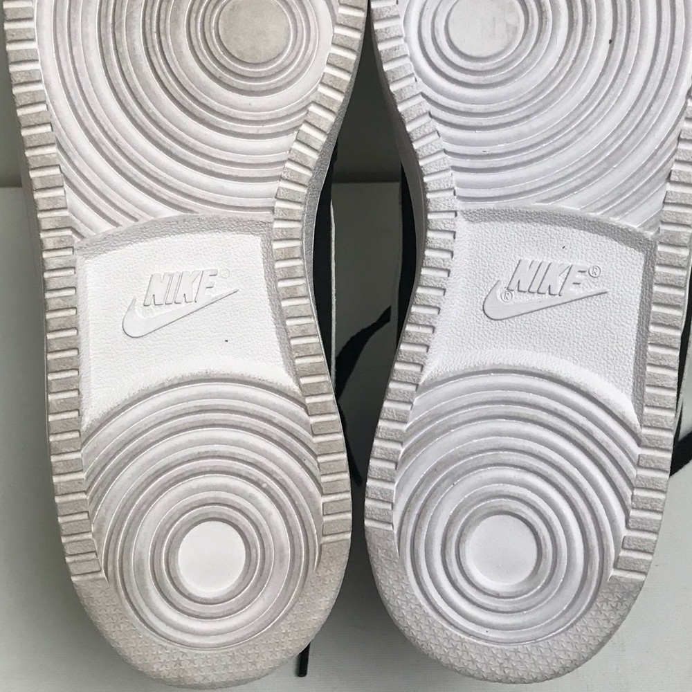 NIKE Black & White Court Borough Mid Sneakers - Picture 6 of 8